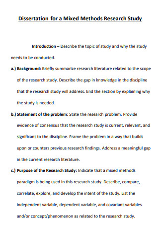 Dissertation Research Study Problem Statement
