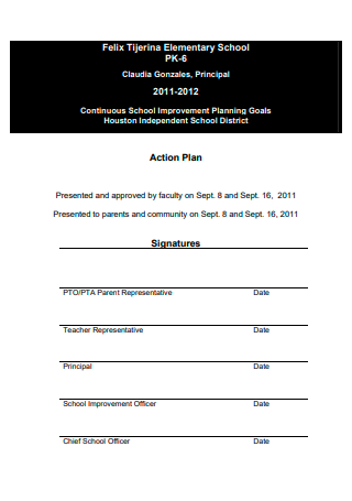 Elementary School Action Plan in PDF