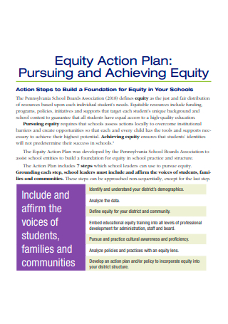 Equity Action Plan Template