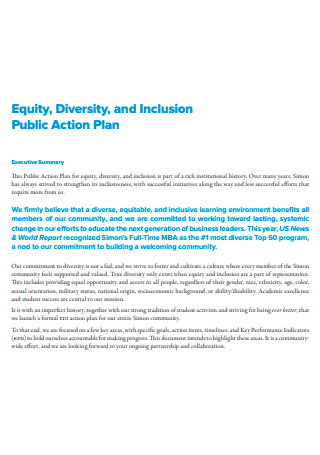 Equity Public Action Plan