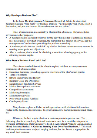 Food Boutique Business Plan