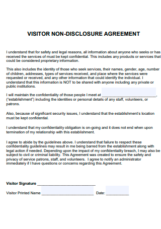 Formal Visitor Non Disclosure Agreement3