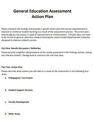 General Education Assessment Action Plan