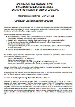General Investment Consulting Agreement