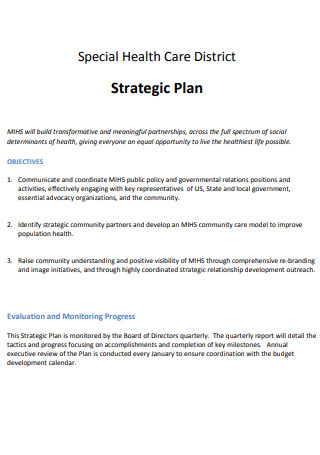 Healthcare District Strategic Plan