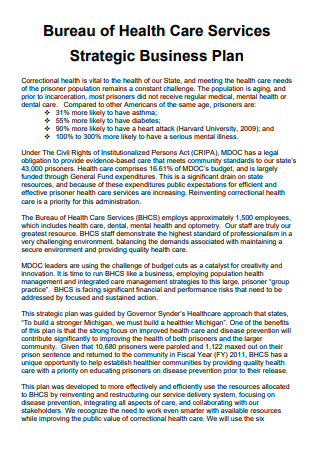 Healthcare Services Strategic Business Plan1