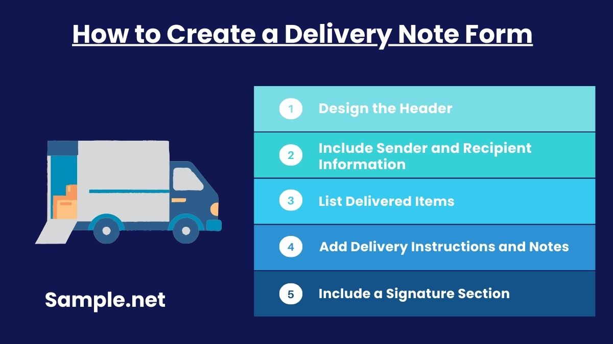 How to Create a Delivery Note Form