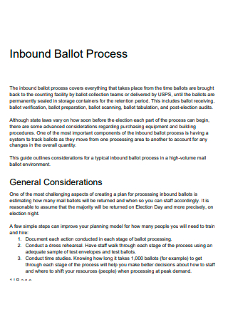 Inbound Ballot Process