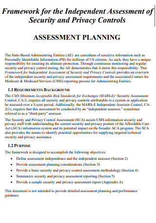 Independent Security Assessment Plan