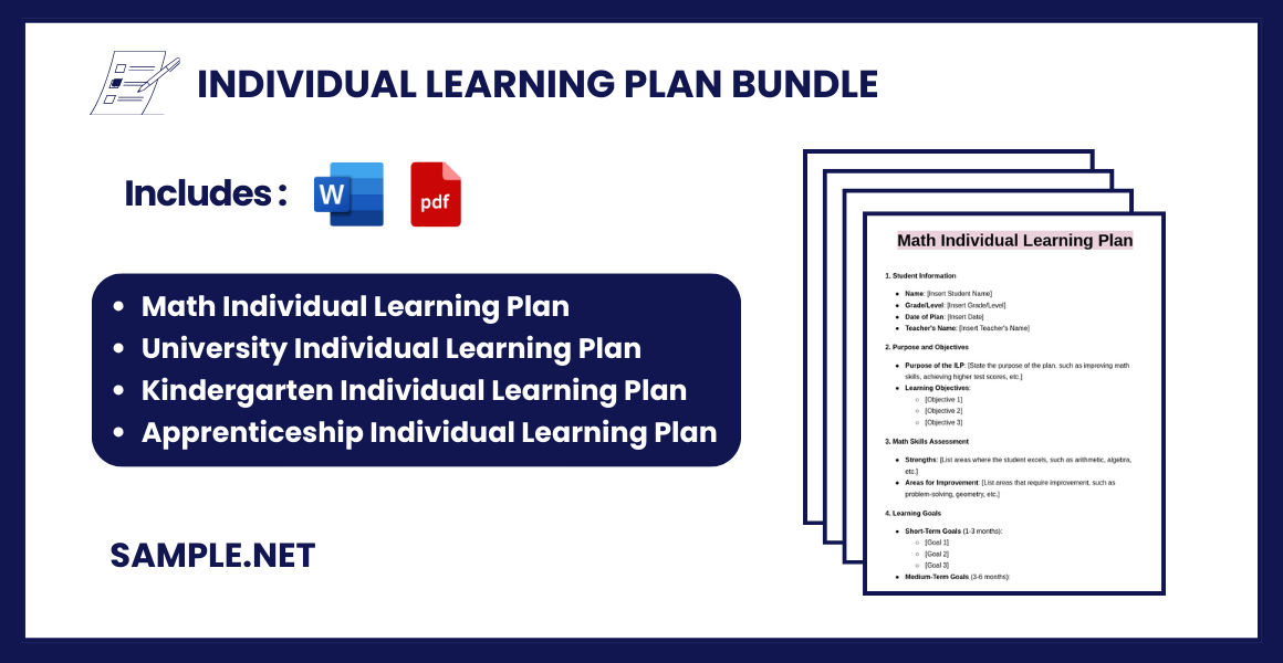 individual learning plan bundle