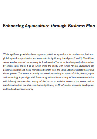 Integrated Aquaculture Business Plan