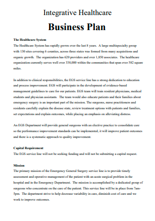 writing a business plan for medical practice