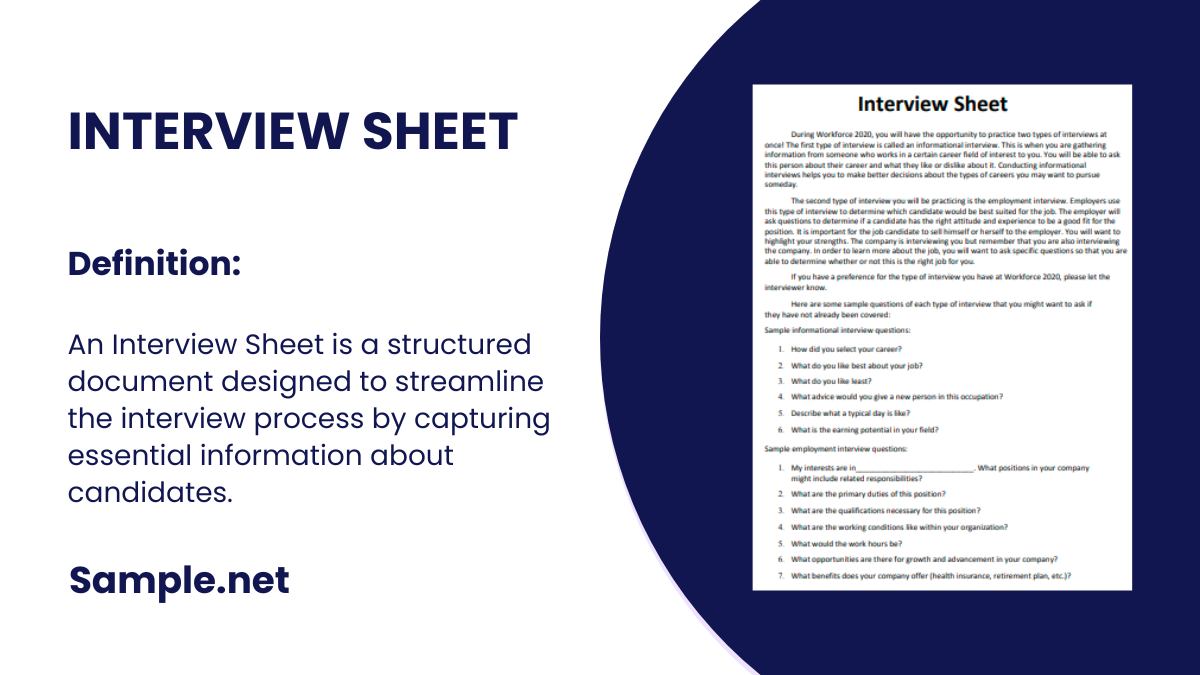 Interview Sheet