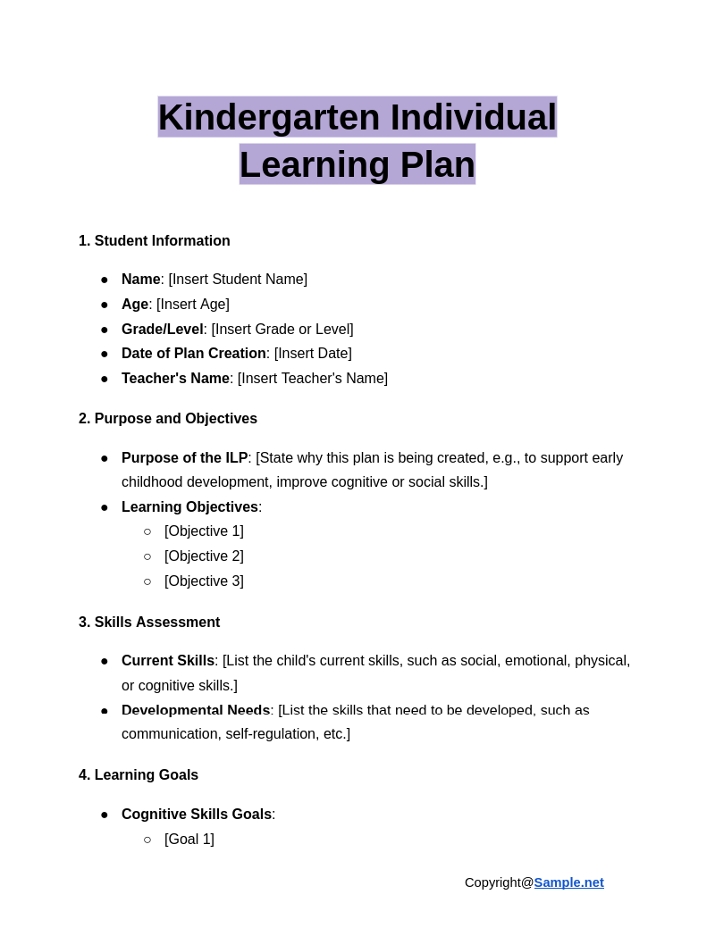 Kindergarten Individual Learning Plan Google Docs 12 13 2024 10 58 AM