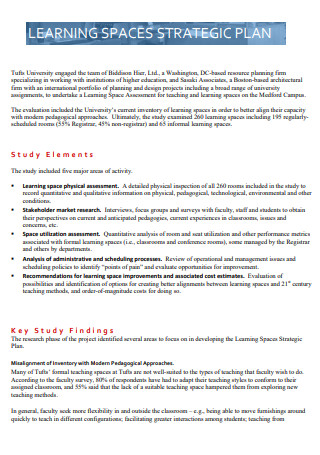 Learning Spaces Strategic Plan