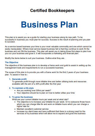 Lengthy Bookkeeping Business Plan