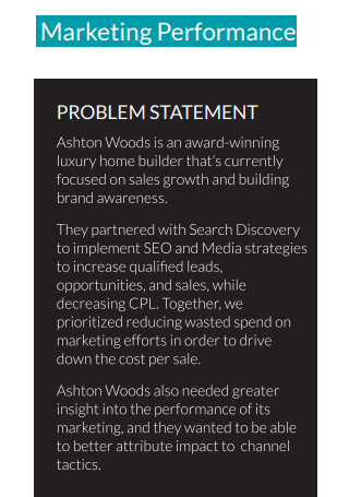 Marketing Performance Problem Statement
