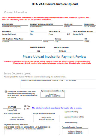 Medical Secure Invoice