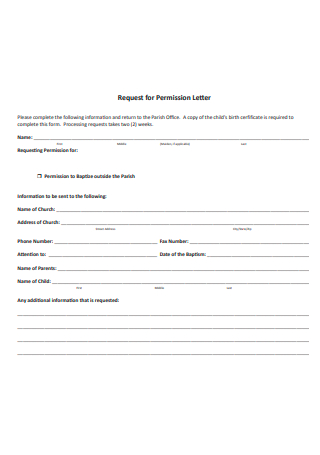 Permission Request Letter Example
