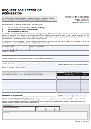 Permission Request Letter in PDF