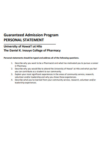 Pharmacy College Personal Statement