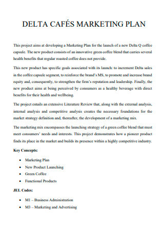 Printable Cafe Marketing Plan
