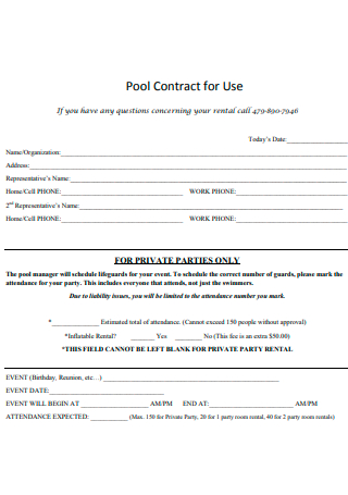 Private Event Pool Contract