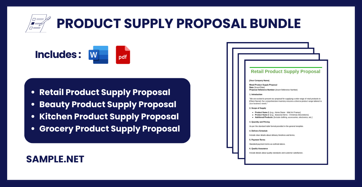 product supply proposal bundle