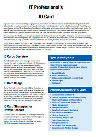 Professional ID Card in PDF