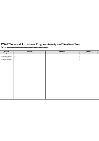 Program Activity and Timeline Chart