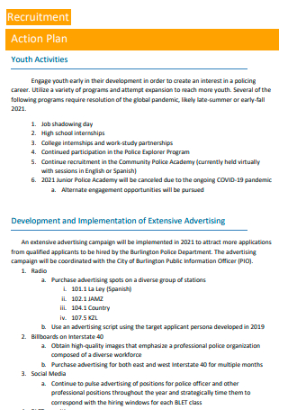 Recruitment Action Plan in PDF