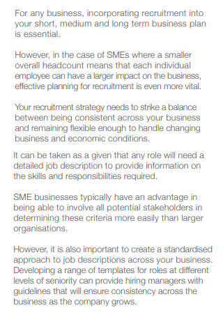 Recruitment Small Business Plan