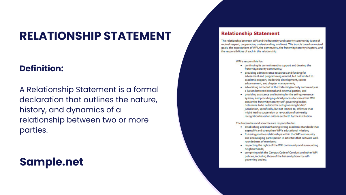 relationship statement