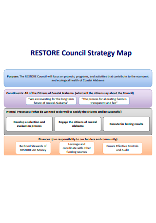 Restore Council Strategy Map