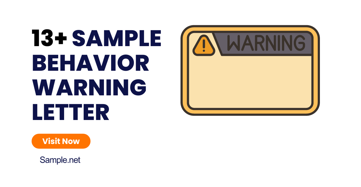 sample behavior warning letter 