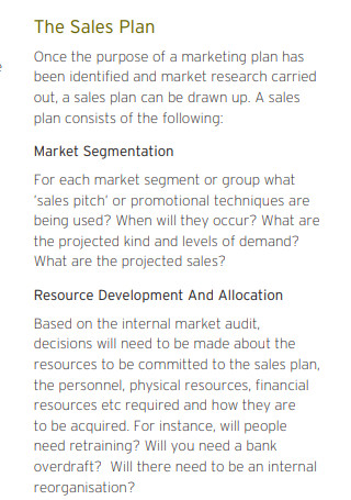 Sales Plan Outline
