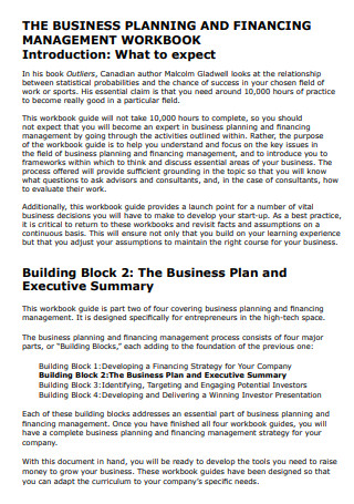 Sample Executive Business Plan