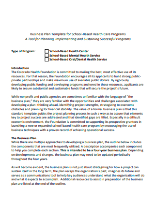 glencoe primary school business plan