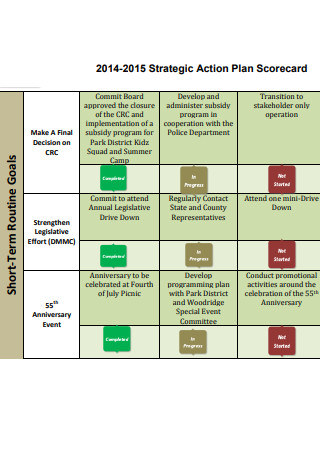Short Term Strategic Action Plan