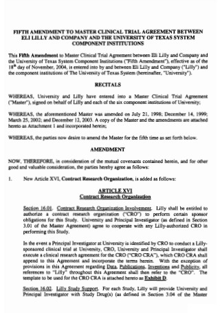 Simple Clinical Trial Agreement