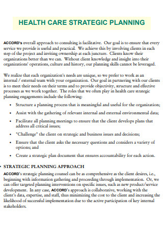 Simple Healthcare Strategic Plan