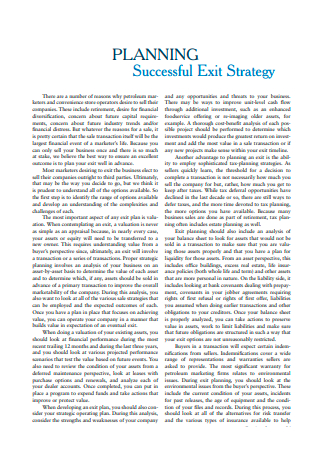 Successful Exit Strategy Business Plan