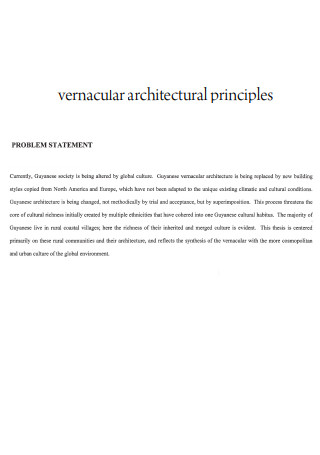 Sustaining Architectural Problem Statement
