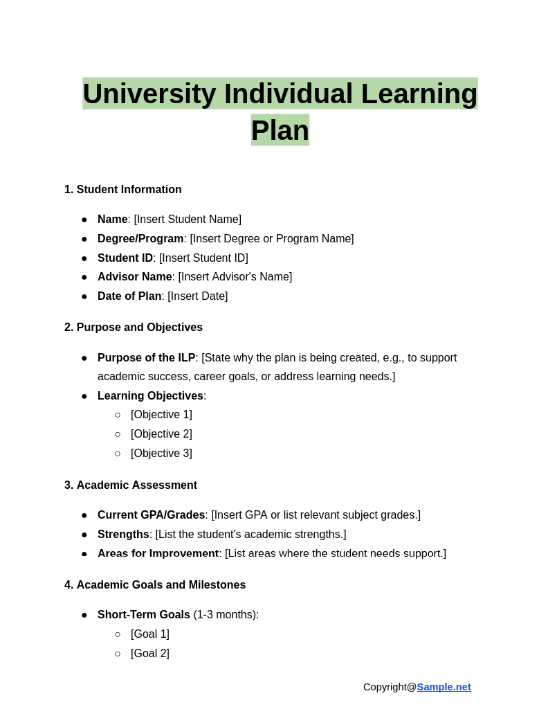 Weekly Learning Plan Example Infoupdate Weekly Learning Plan Example Infoupdate