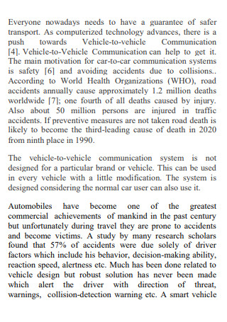 Vehicle Communication Problem Statement