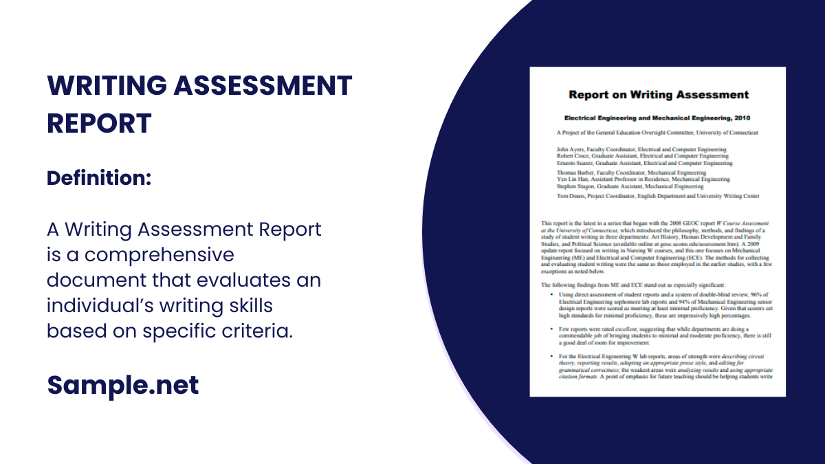 writing assessment report