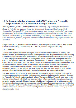 Acquisition Management Training Proposal