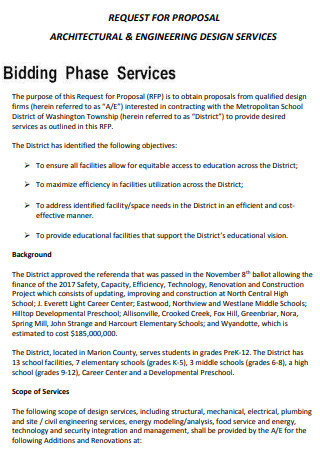 Architectural Bidding Phase Services Proposal