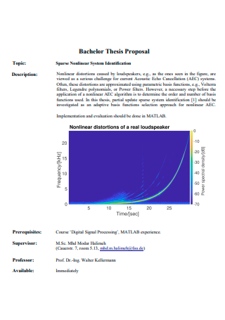 Bachelor Thesis Proposal in PDF
