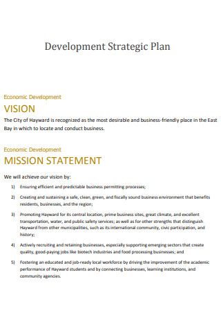 Basic Development Strategic Plan
